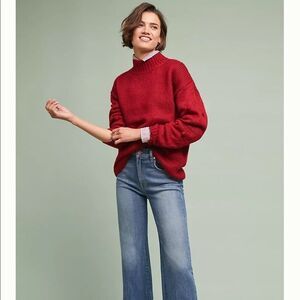 NWT Anthropologie Pepaloves Ruby Pommed Sweater XS #032